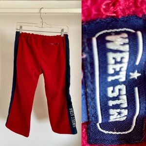 SWEET STAR Vintage 80’s GIRLS Fleece Logo Sweat Pants Size Large
